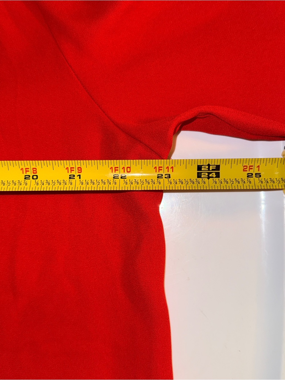 Lily White Tomato Red Tie-Front Ruffle Sleeve Blouse-XL-EC - Picture 12 of 12